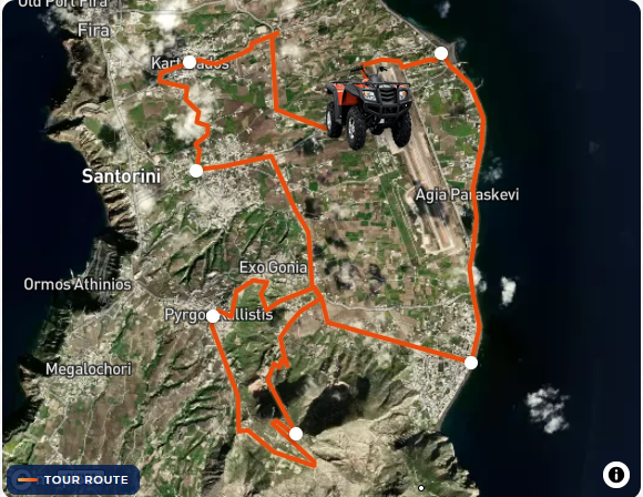 ATV Akrotiri Tour Tour Route