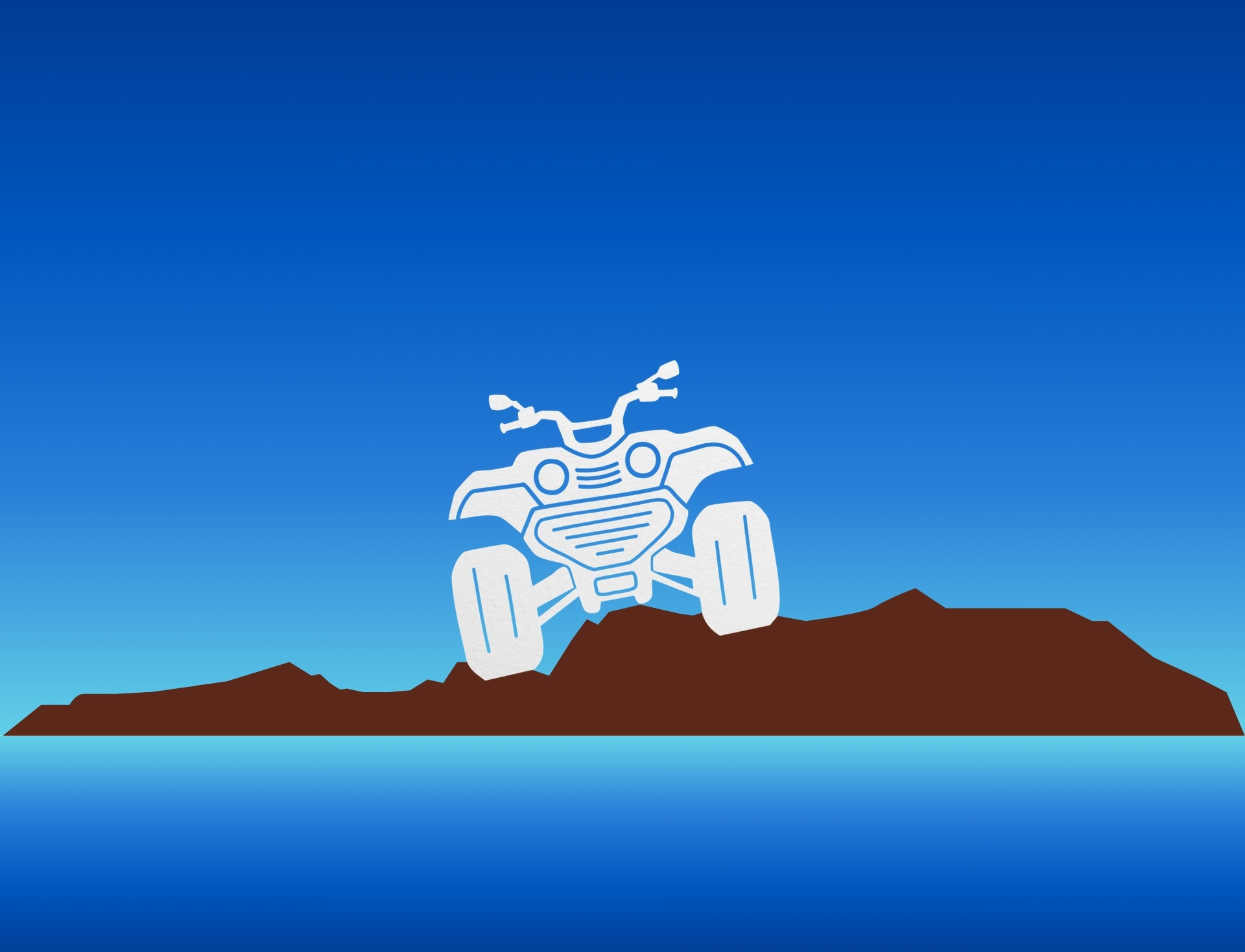 Guided ATV tour in Santorini overlooking the caldera